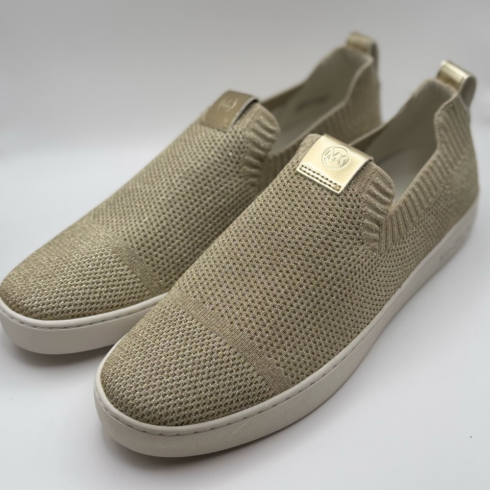 Michael Kors Juno Metallic Stretch Knit Slip-On Sneaker